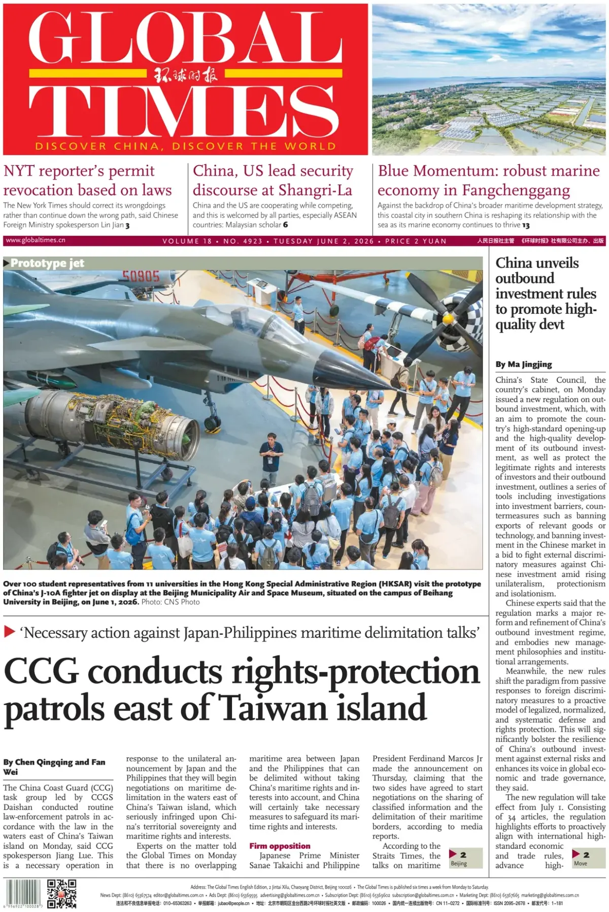 Cover Global Times 02/06/2026