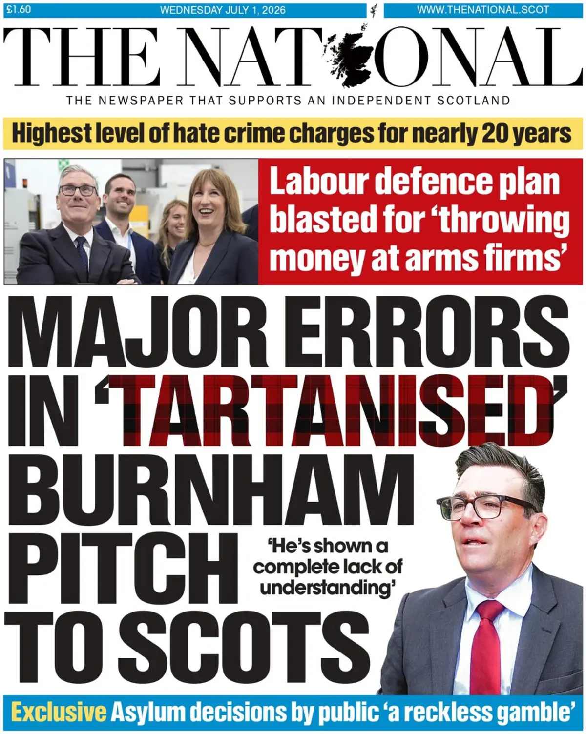 Cover The National | Scotland 01/07/2026