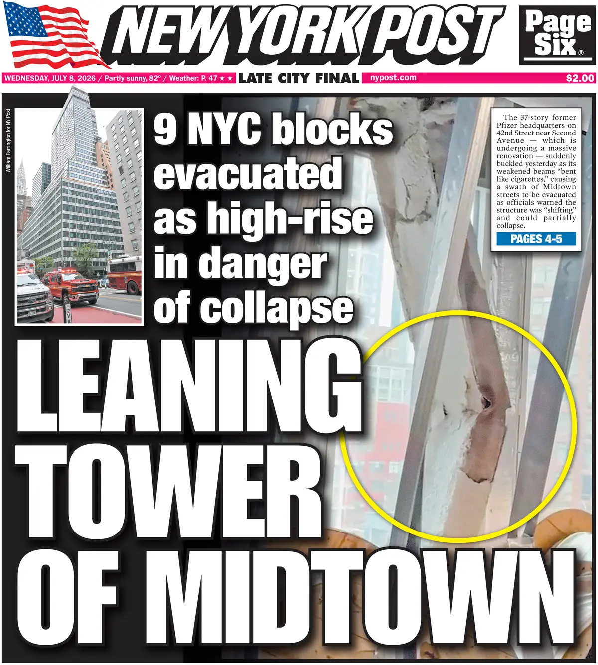 Cover New York Post 08/07/2026