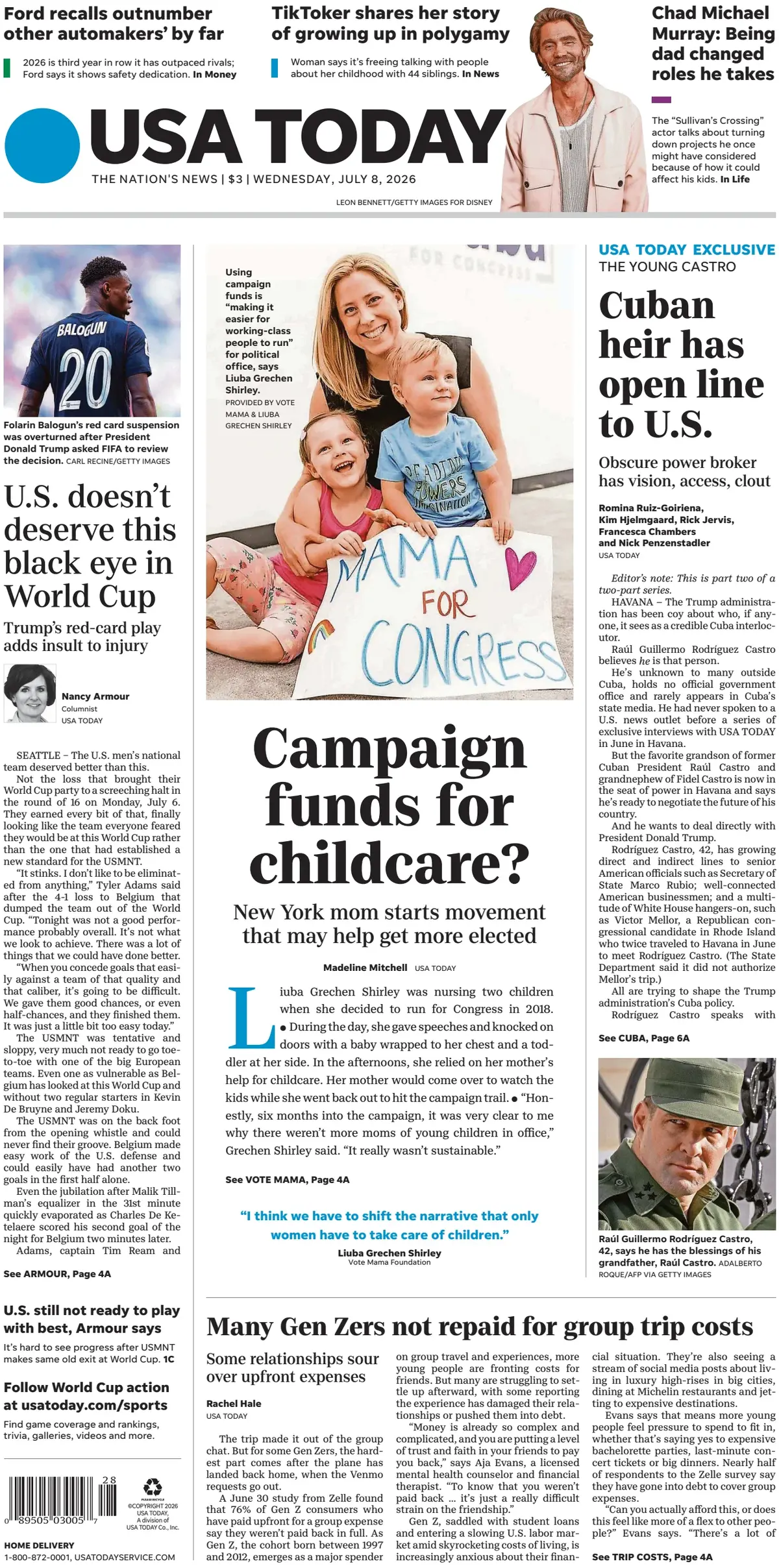 Cover USA Today 08/07/2026