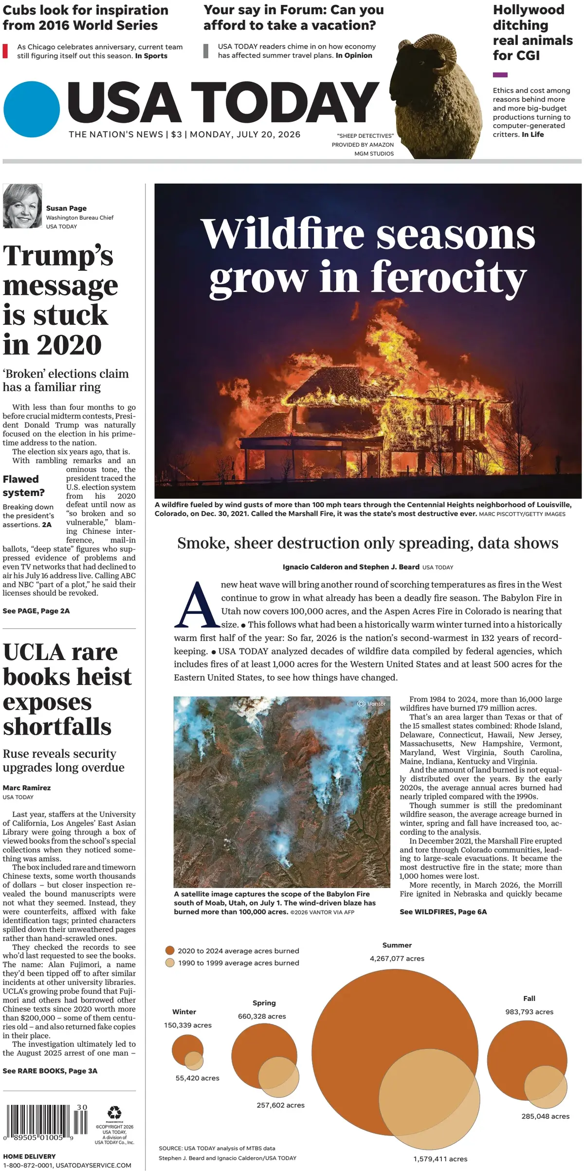 Cover USA Today 20/07/2026