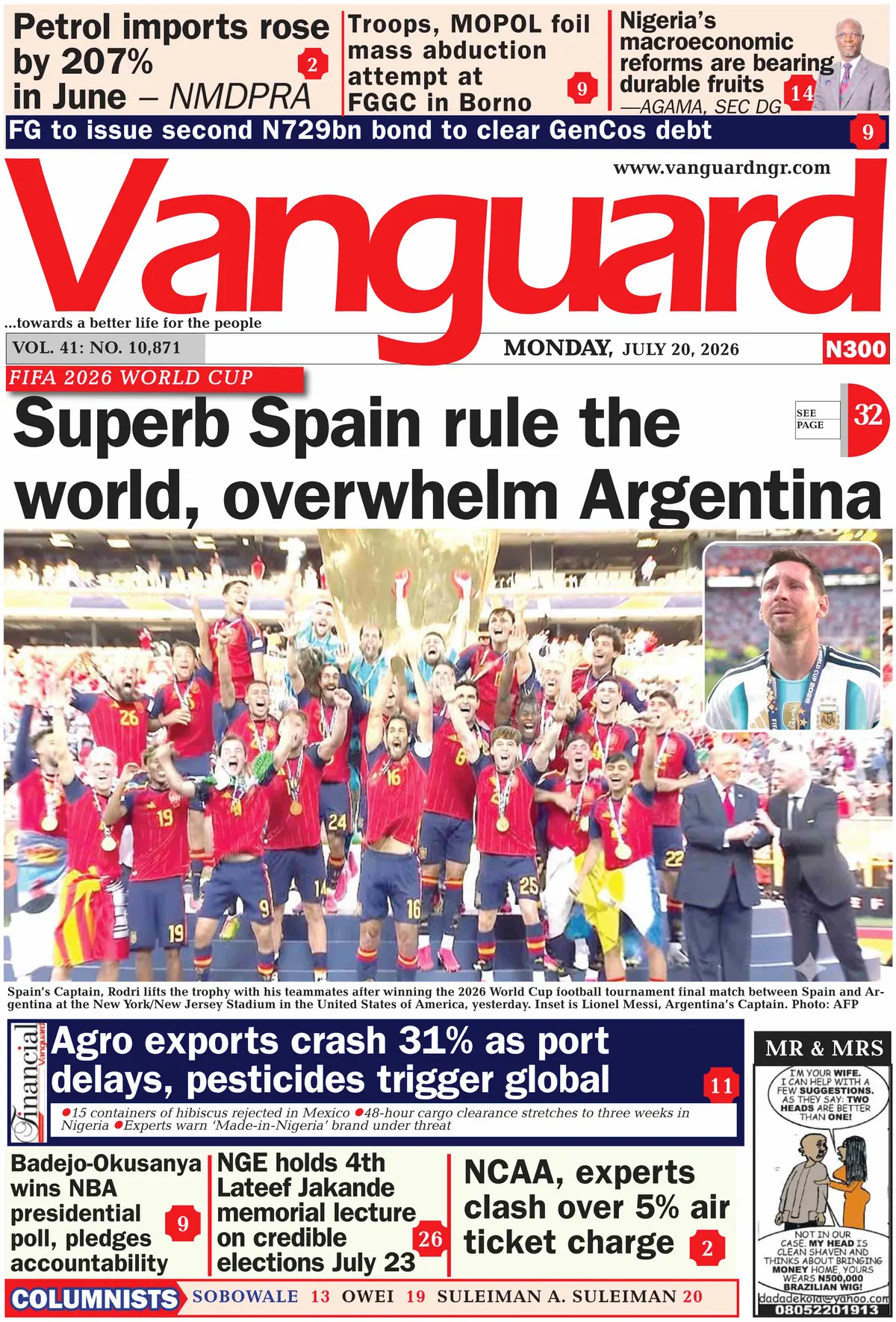 Cover Vanguard 20/07/2026