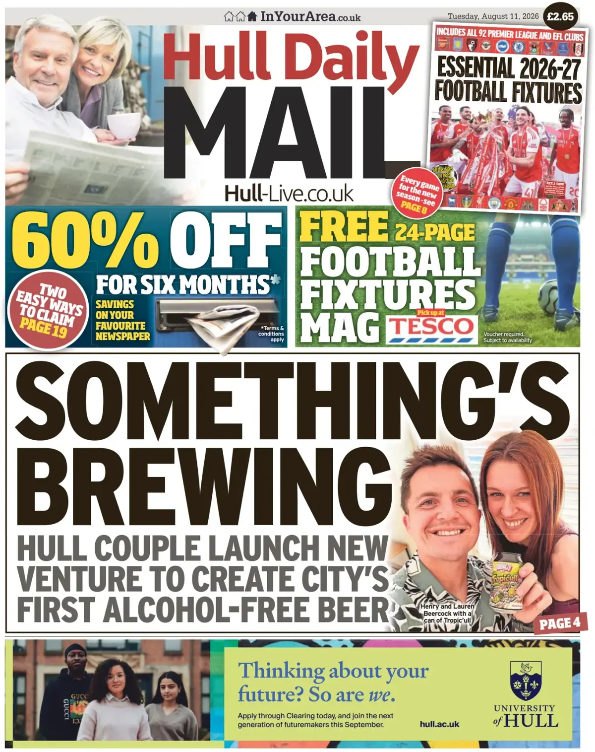 Cover Hull Daily Mail 11/08/2026