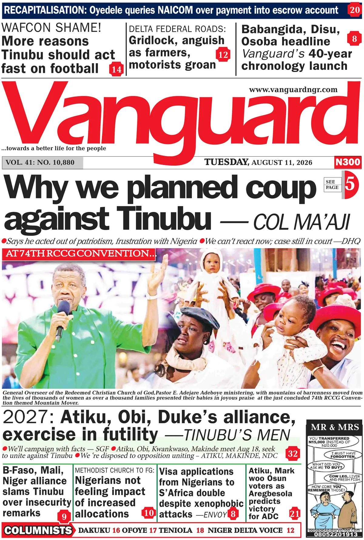 Cover Vanguard 11/08/2026