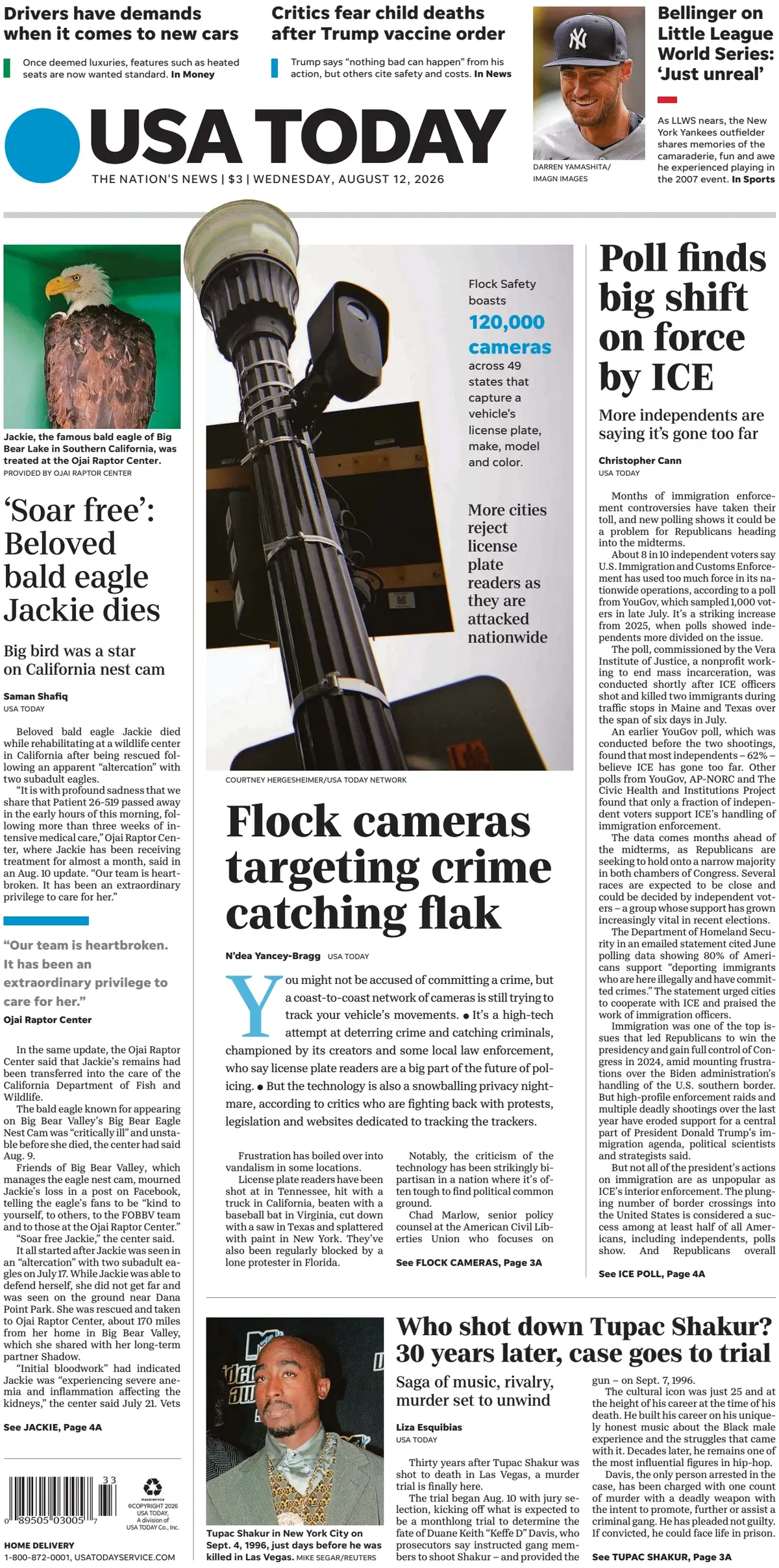Cover USA Today 12/08/2026