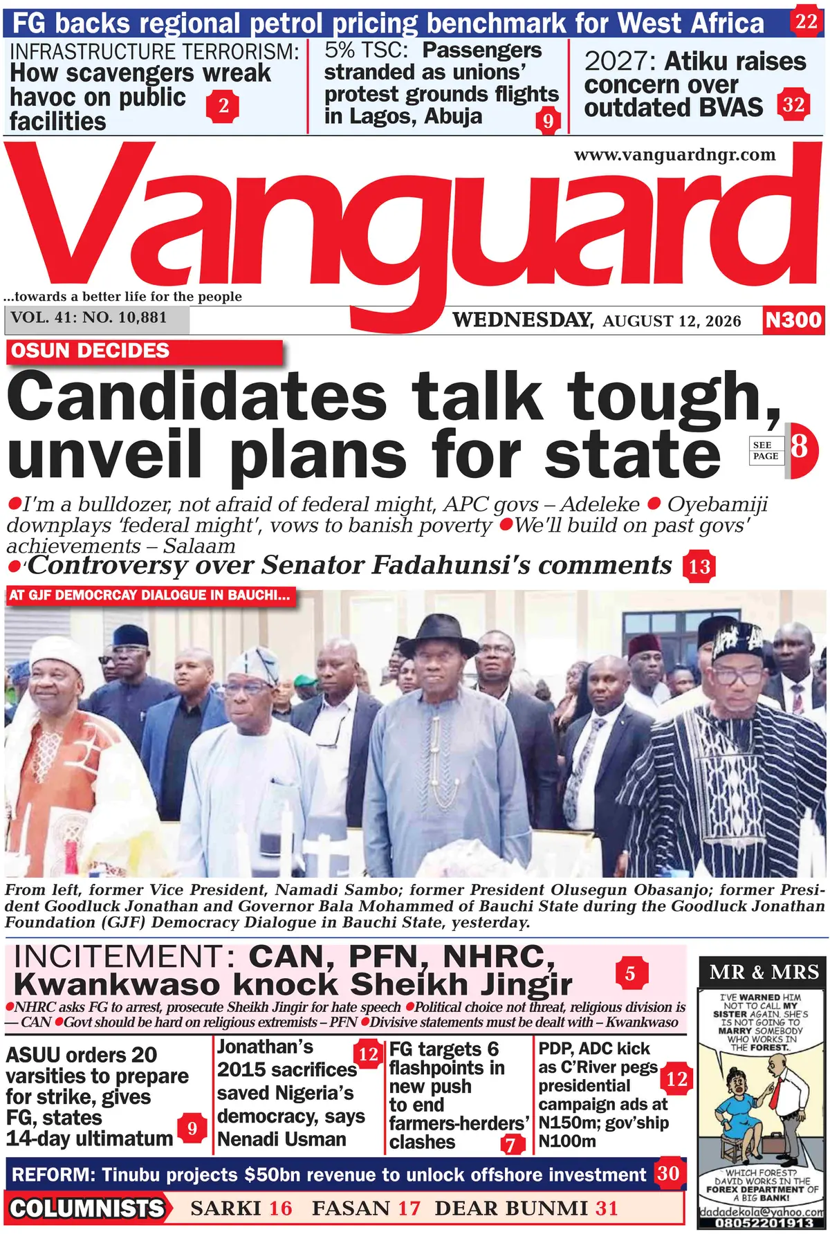 Cover Vanguard 12/08/2026