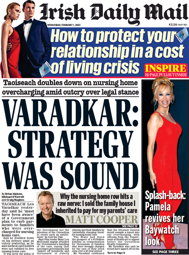 Irish Daily Mail - Front Page - 01/02/2023