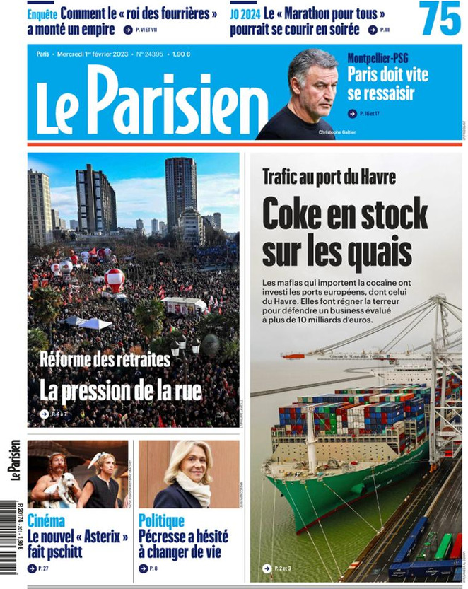 Le Parisien - Front Page - 01/02/2023