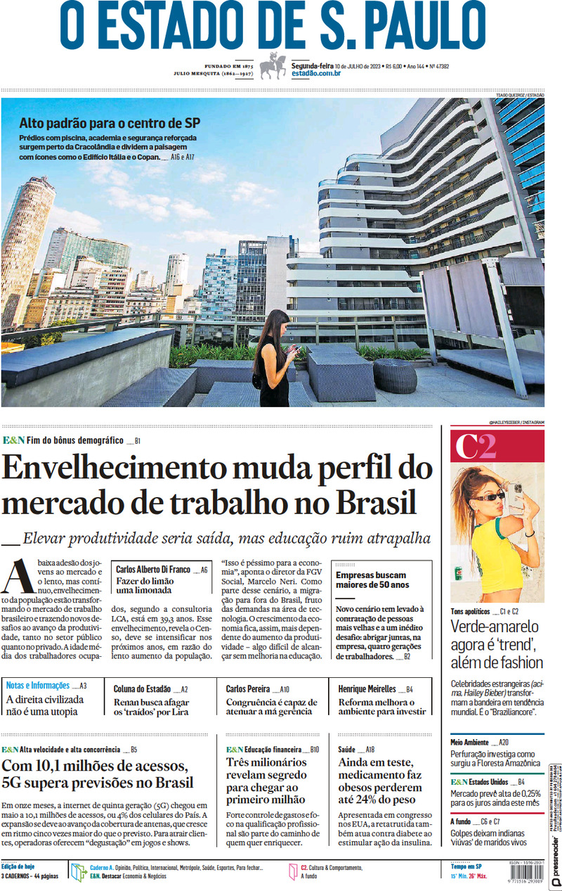 O Estado de S. Paulo - Today's Front Page | FrontPages.com