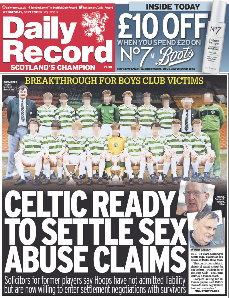 Daily Record - Today's Cover | Front Pages