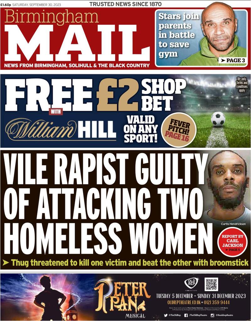 Birmingham Mail - Front Page - 30/09/2023