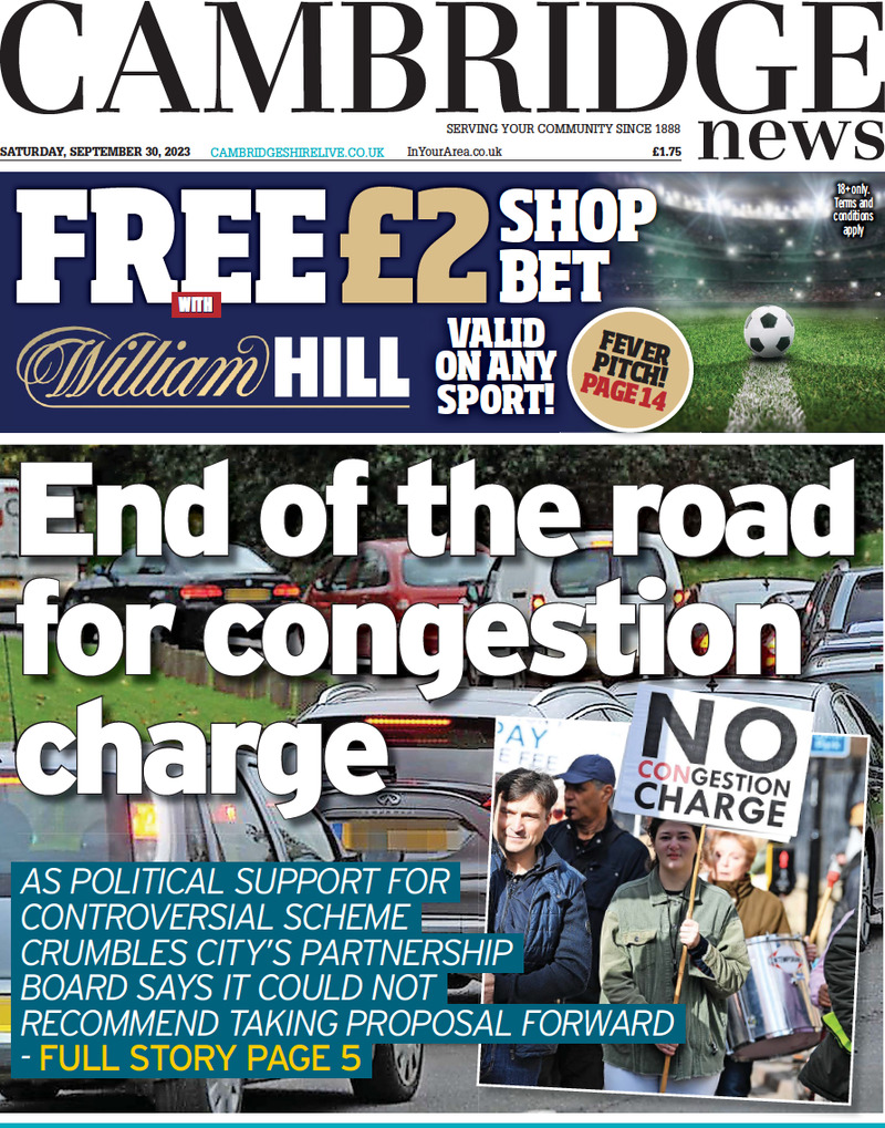 Cambridge News - Front Page - 30/09/2023
