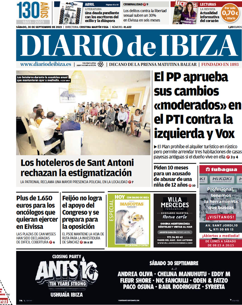 Diario de Ibiza - Front Page - 30/09/2023