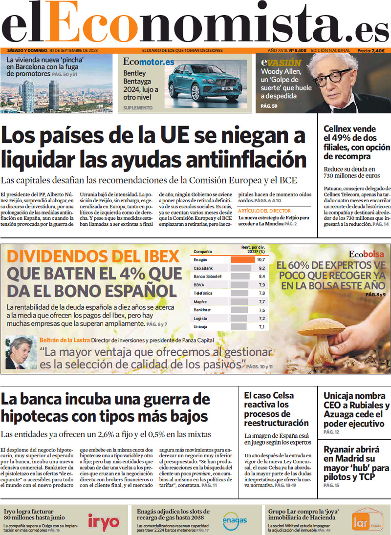 El Economista - Front Page - 30/09/2023