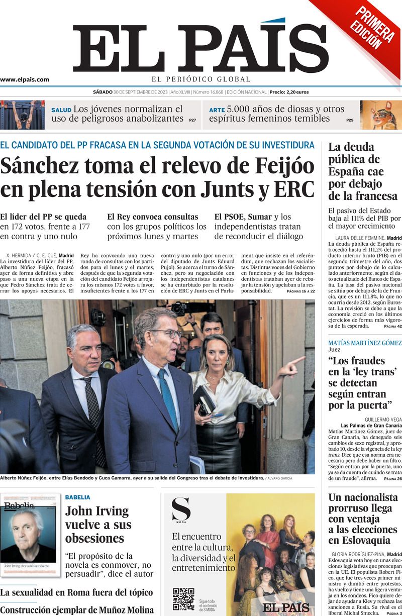El País - Front Page - 30/09/2023