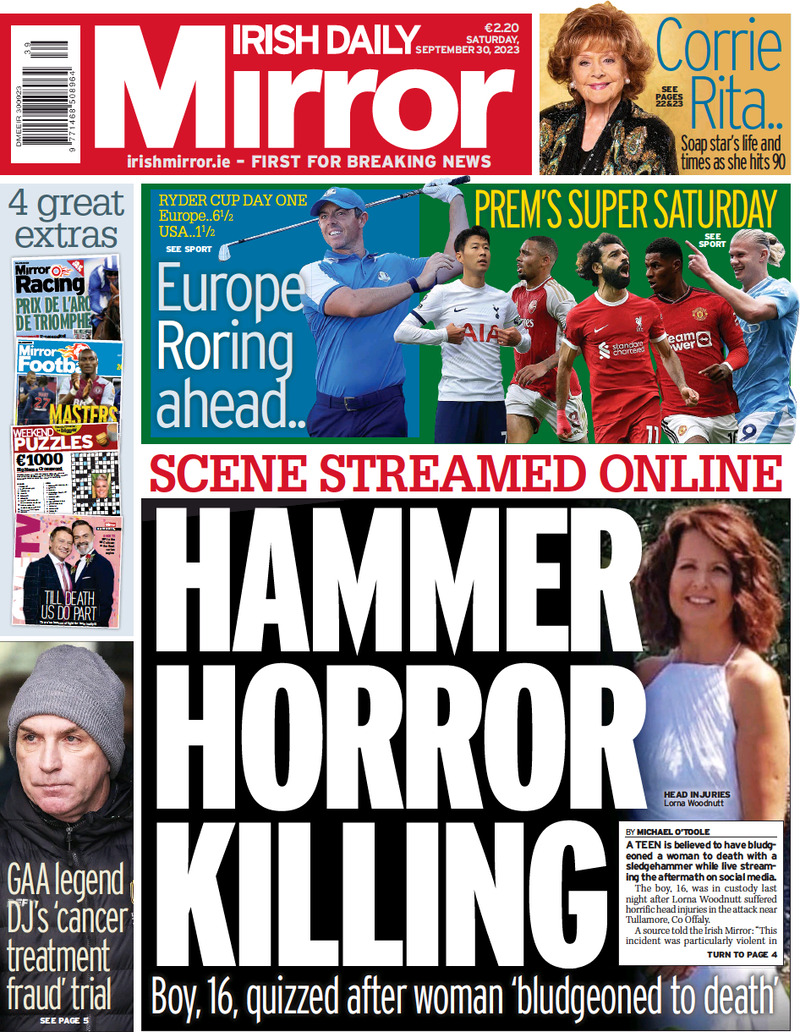 Irish Daily Mirror - Front Page - 30/09/2023