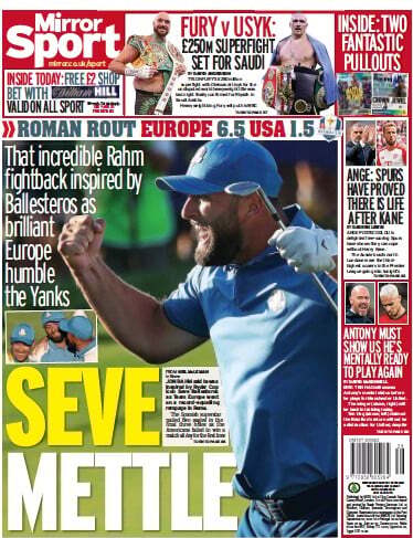 Mirror SPORT - Front Page - 30/09/2023