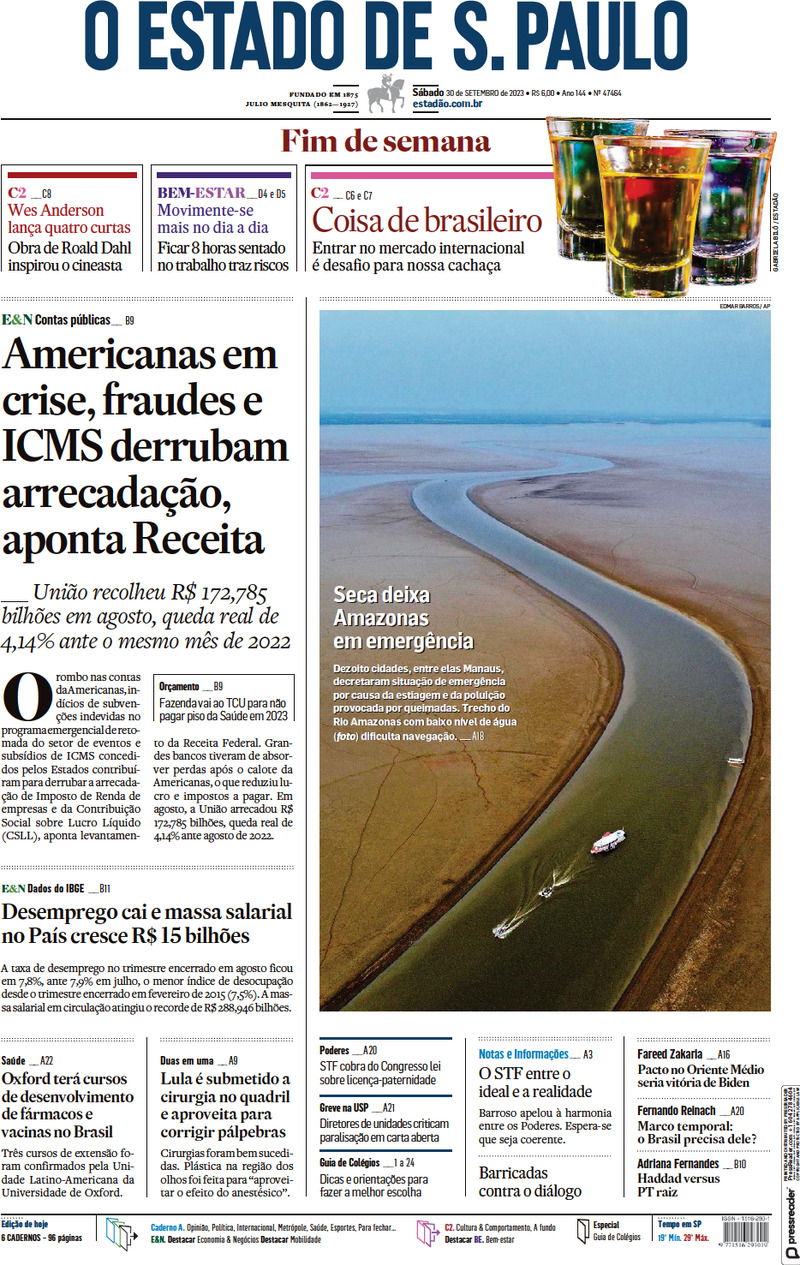 O Estado de S. Paulo - Front Page - 30/09/2023