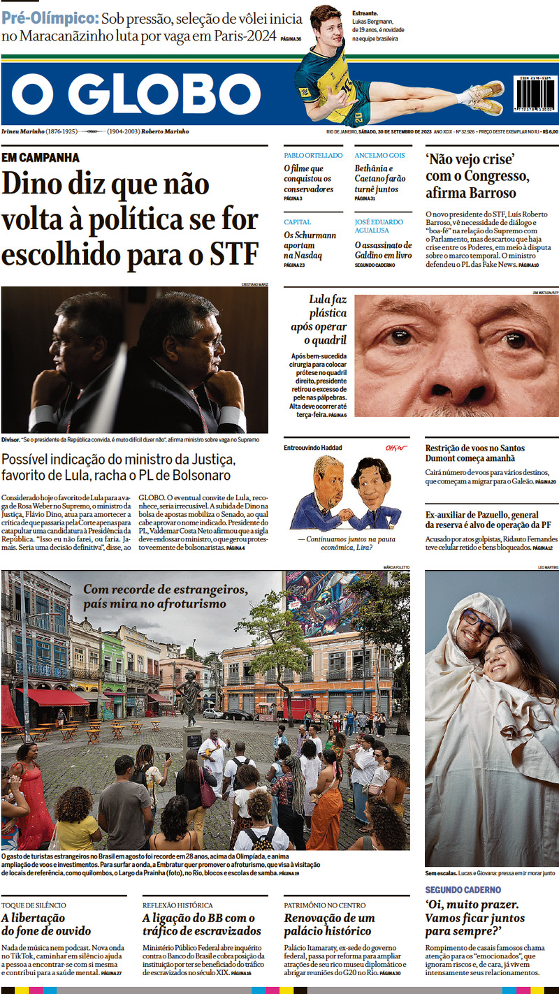 O Globo - Front Page - 30/09/2023