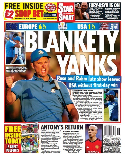 Star SPORT - Front Page - 30/09/2023