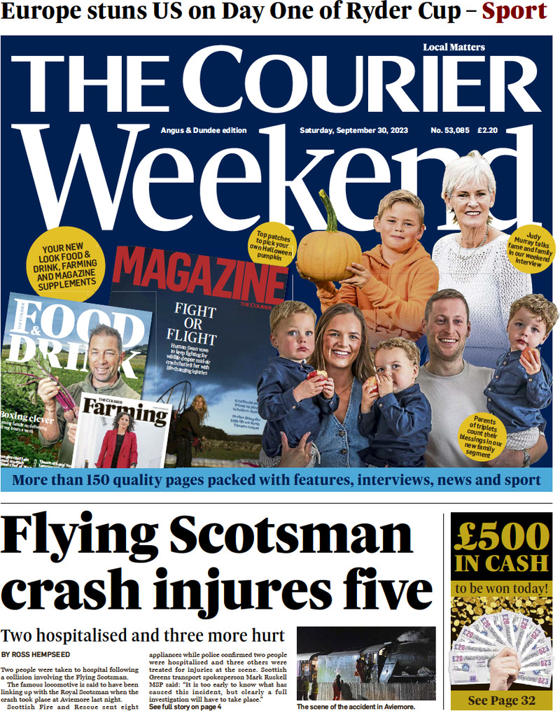 The Courier (Dundee) - Front Page - 30/09/2023
