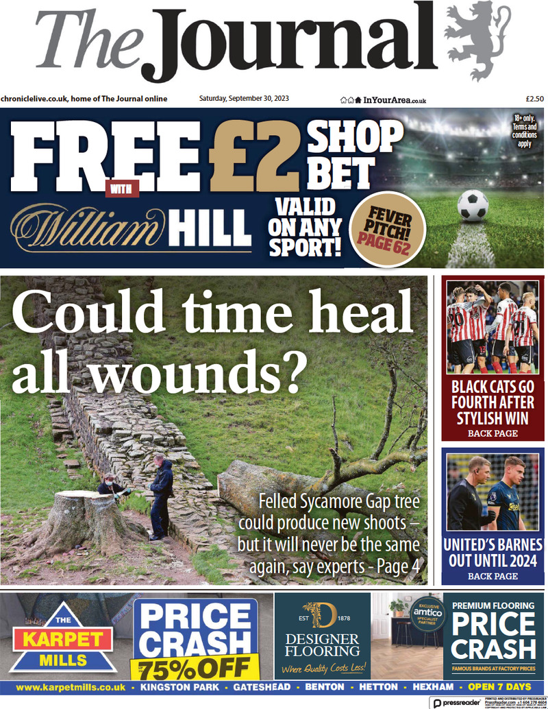 The Journal (Newcastle) - Front Page - 30/09/2023
