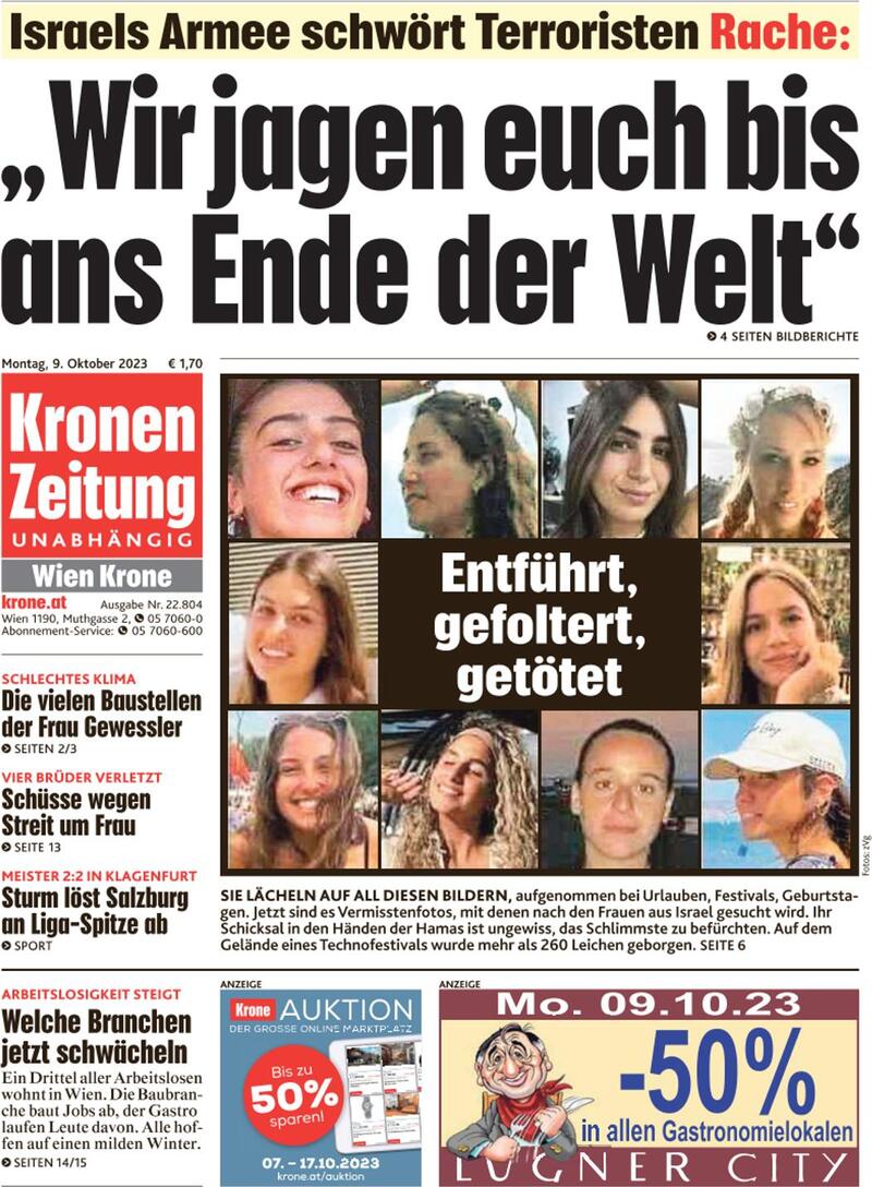 Kronen Zeitung - Today's Cover | Front Pages