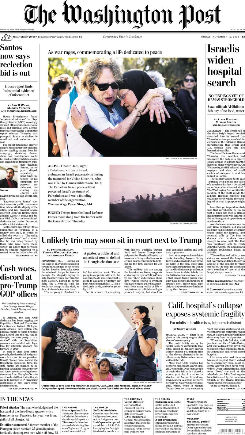 The Washington Post - Cover - 17/11/2023