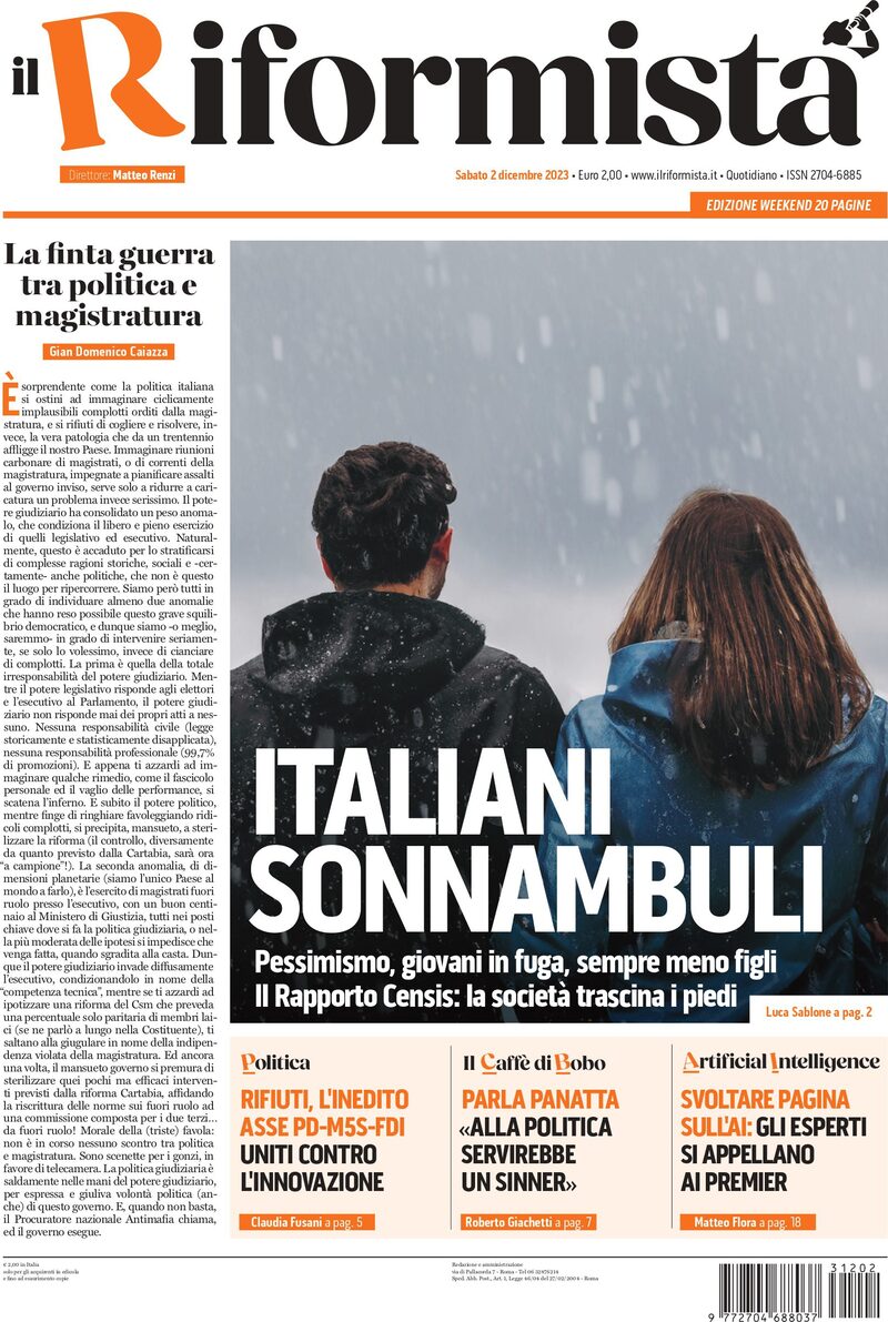 Il Riformista - Front Page - 02/12/2023