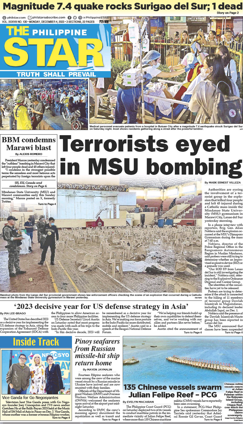 The Philippine Star - Front Page - 04/12/2023