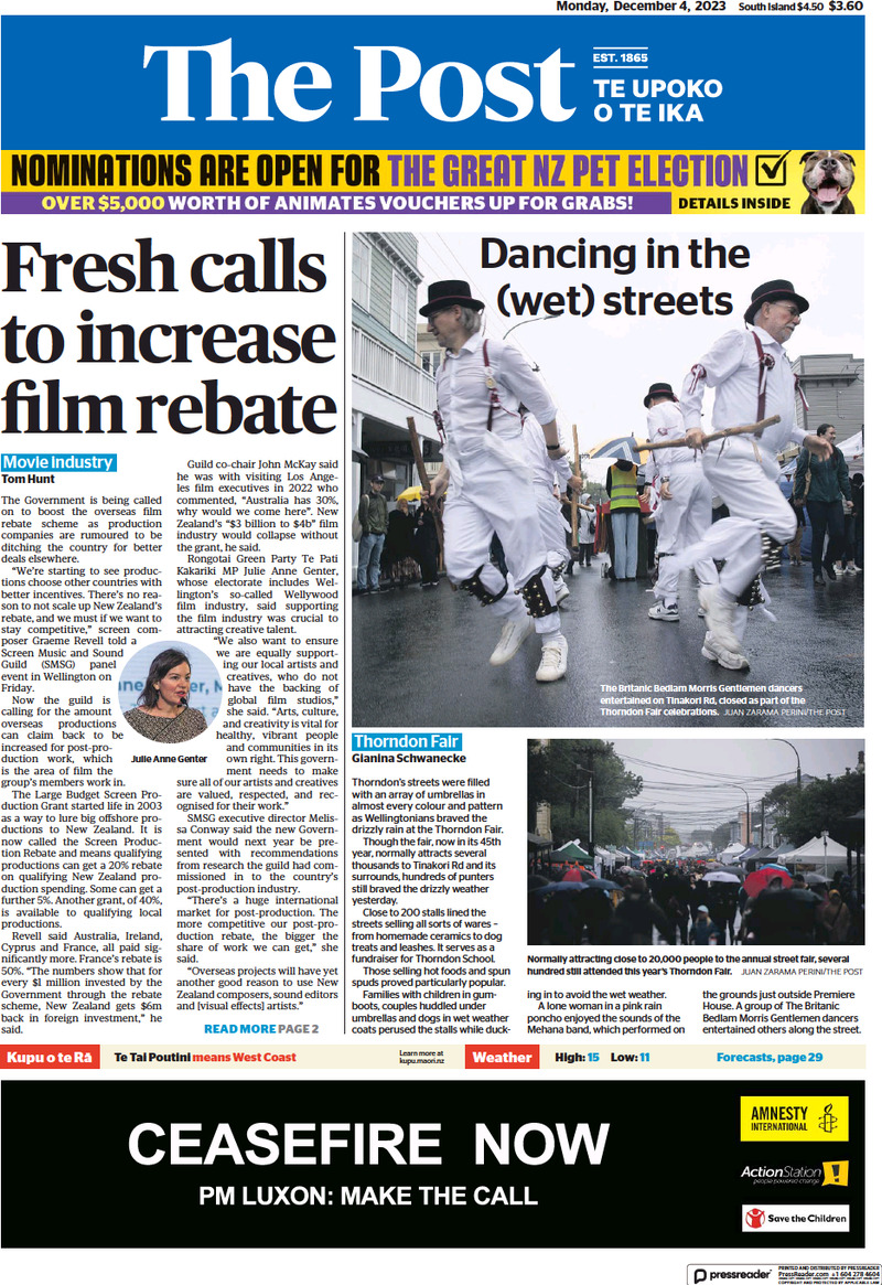 The Post (NZ) - Front Page - 04/12/2023