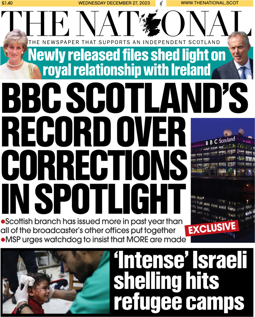 The national scotland today s cover front pages