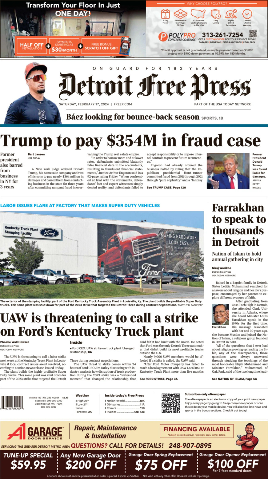 Detroit Free Press - Today's Cover | Front Pages