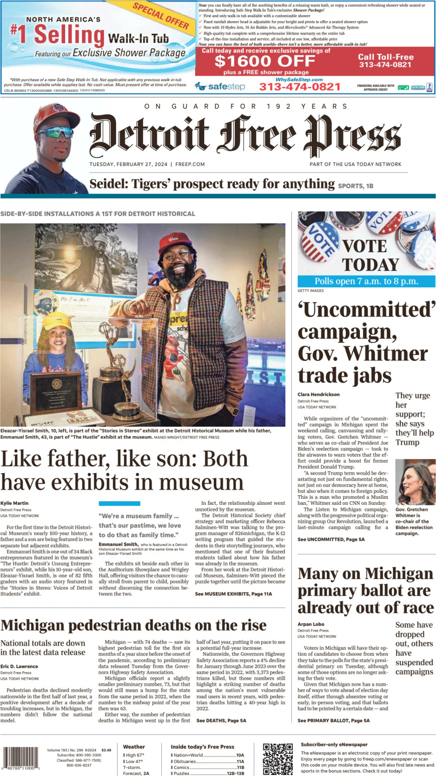 Detroit Free Press - Cover - 27/02/2024