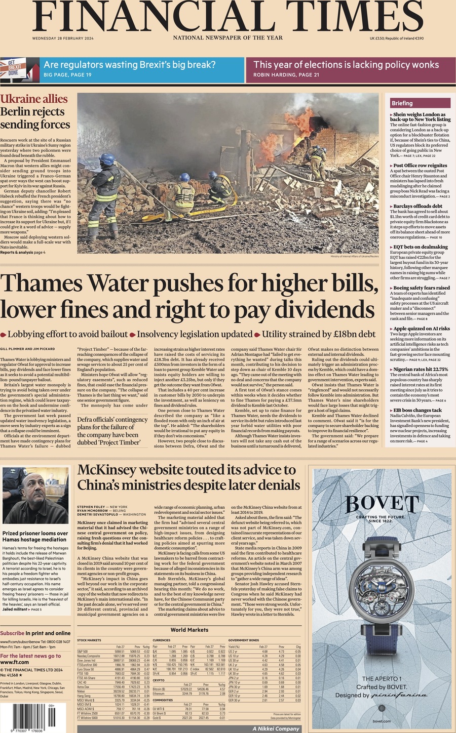Financial Times - Front Page - 28/02/2024