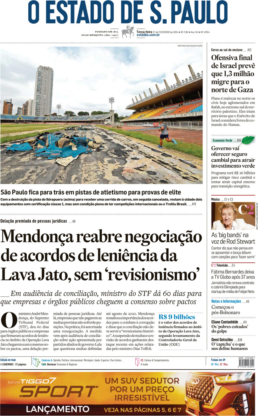 O Estado de S. Paulo - Front Page - 27/02/2024