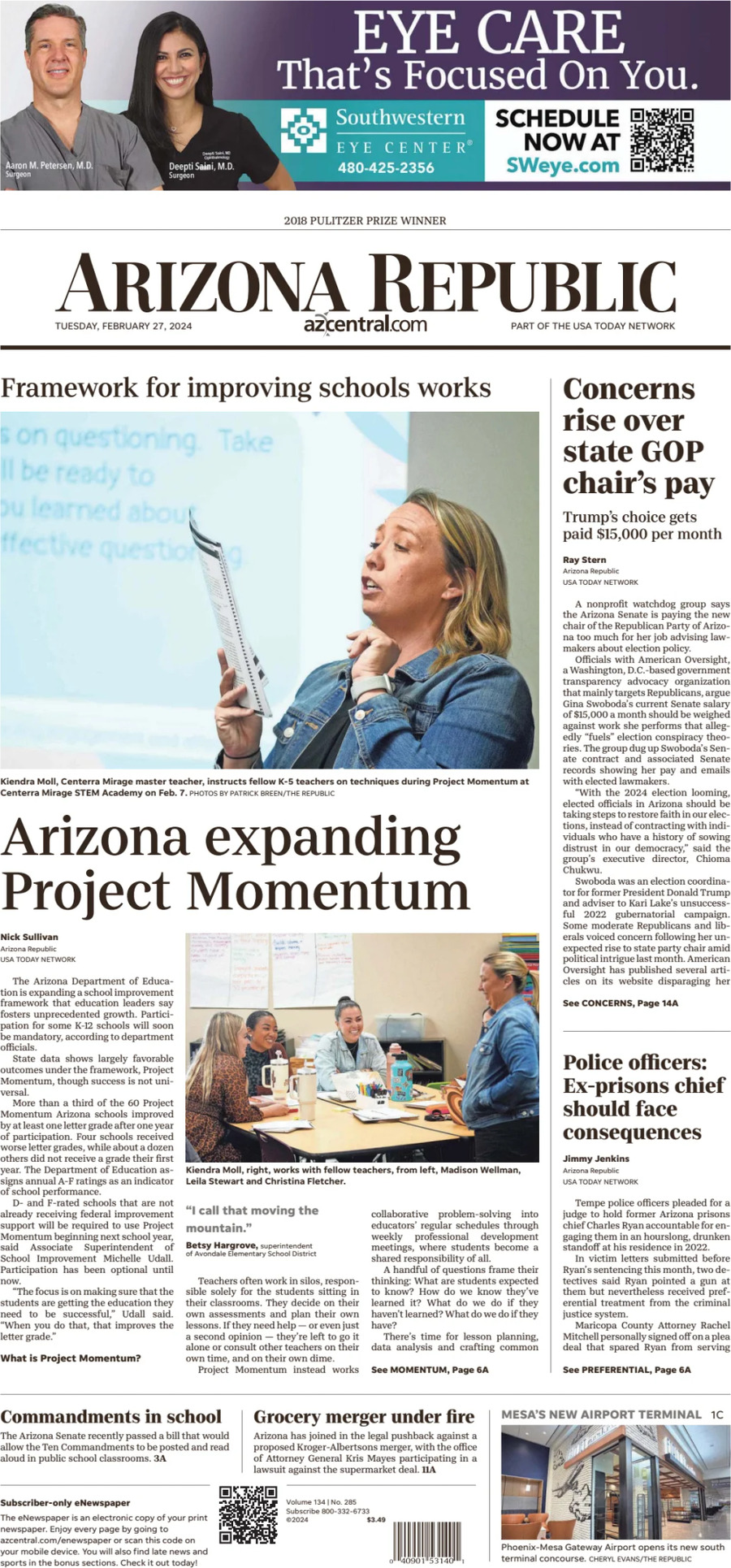 The Arizona Republic - Cover - 27/02/2024