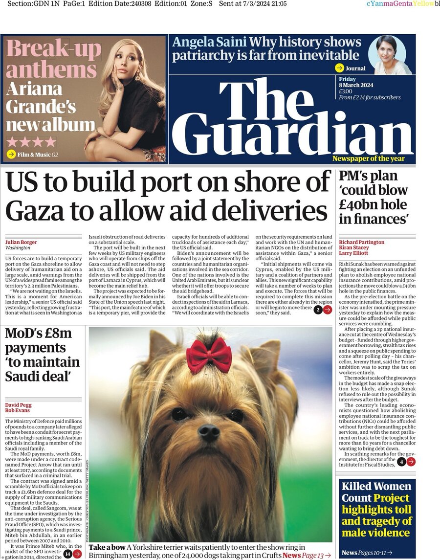 The Guardian - Front Page - 08/03/2024