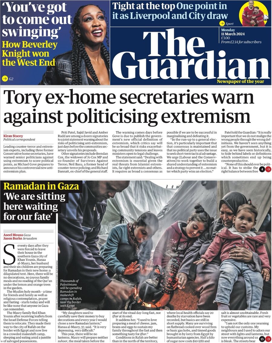 The Guardian - Front Page - 11/03/2024