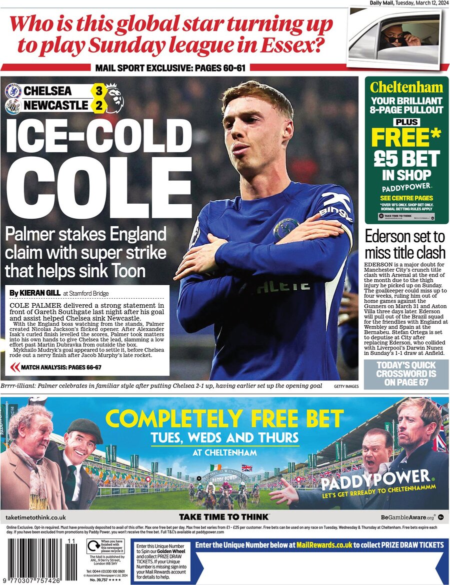 Daily Mail SPORT Today s Cover Front Pages