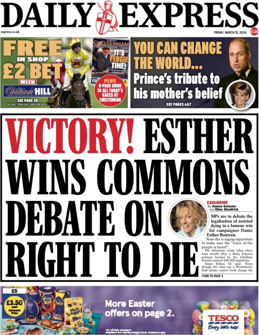 Daily Express - Front Page - 15/03/2024