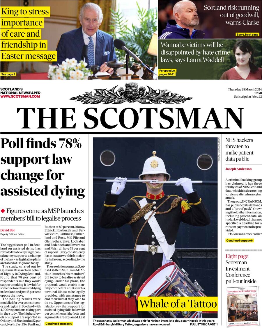 The Scotsman - Front Page - 03/28/2024