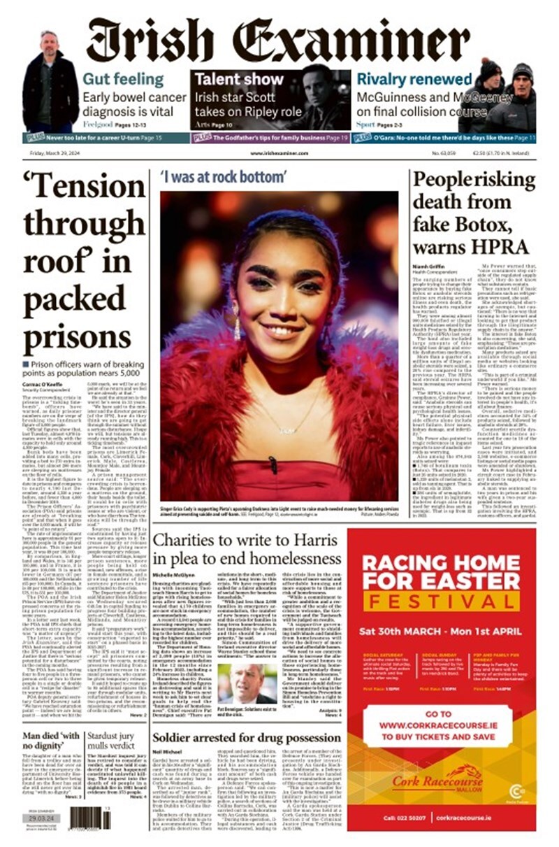 Irish Examiner - Front Page - 03/29/2024