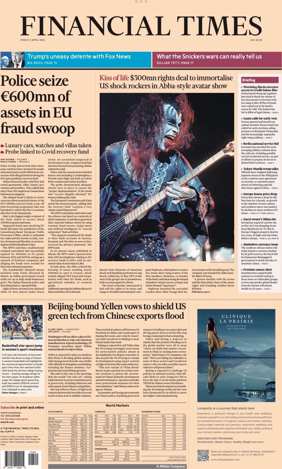 Financial Times - Front Page - 04/05/2024