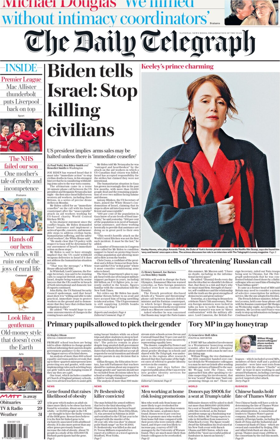 The Daily Telegraph - Front Page - 04/05/2024