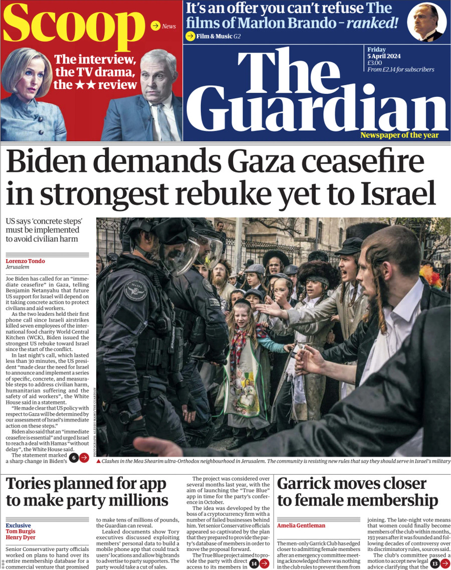 The Guardian - Front Page - 04/05/2024