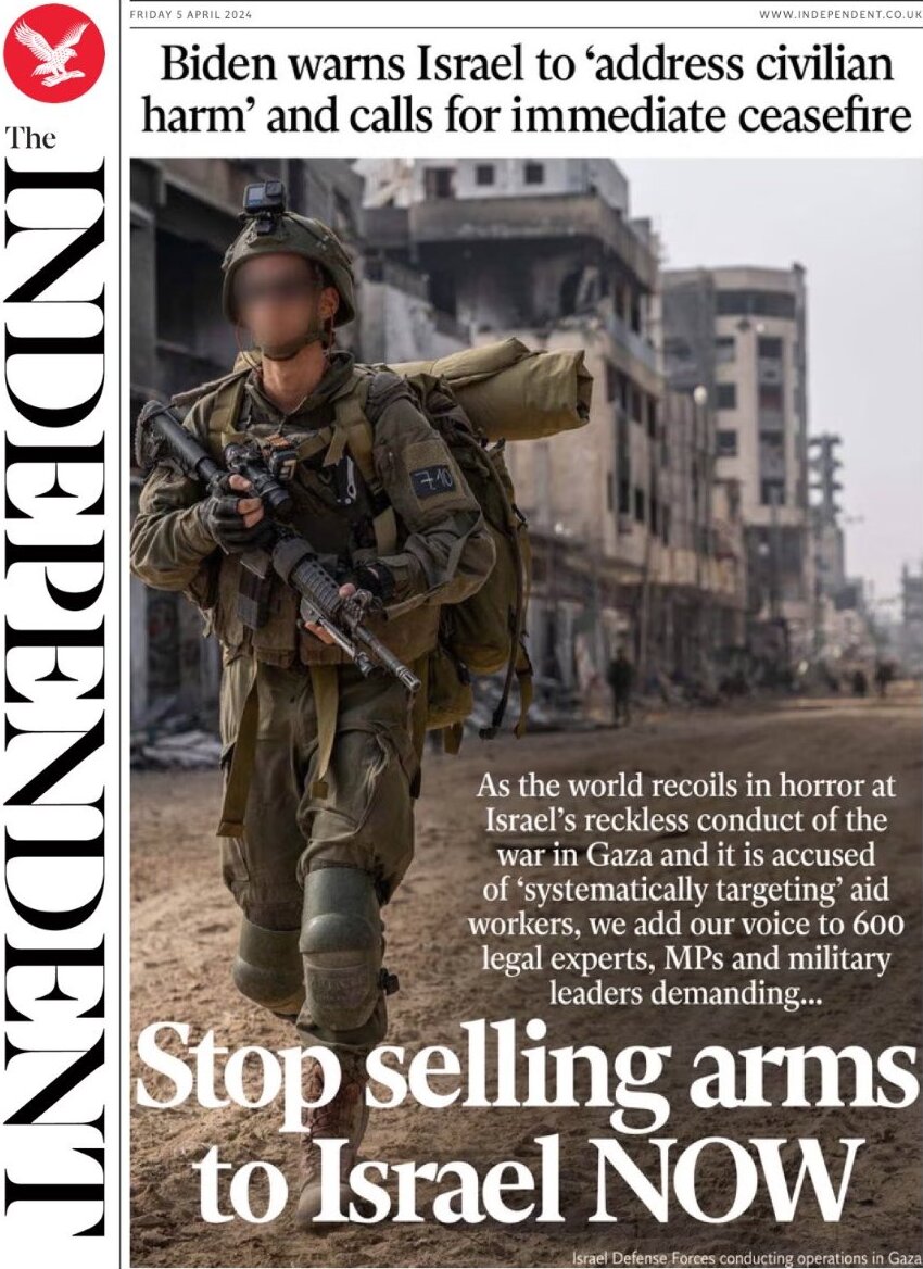 The Independent - Front Page - 04/05/2024