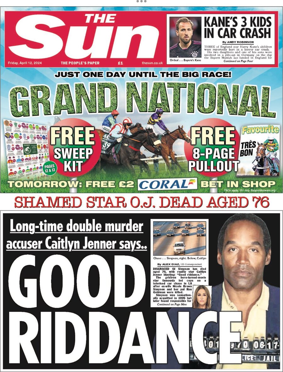 The Sun - Front Page - 04/12/2024