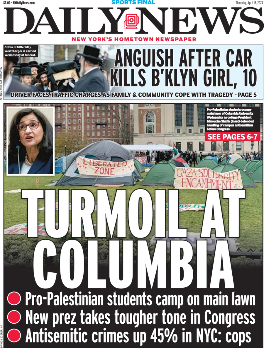 Daily News (New York) - Cover - 04/18/2024