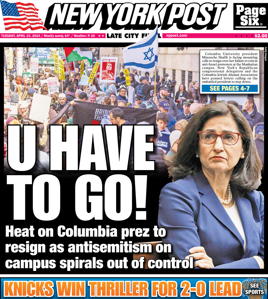 New York Post - Cover - 04/23/2024